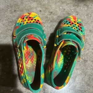 PLAE Kids Green Red Yellow Multicolor Slip-On Water Shoes